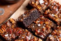 Fudgy Bourbon Pecan Pie Brownies