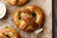 Creamy Spinach Artichoke Stuffed Pretzels