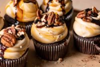 Decadent Chocolate Turtle Cupcakes