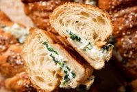 Everything Seasoned Cheesy Spinach Croissants