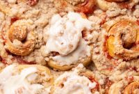 Irresistible Homemade Peach Cobbler Cinnamon Rolls
