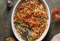 Irresistible Cheesy Bacon Green Bean Casserole