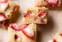 Sunshine Strawberry Lemon Blondies