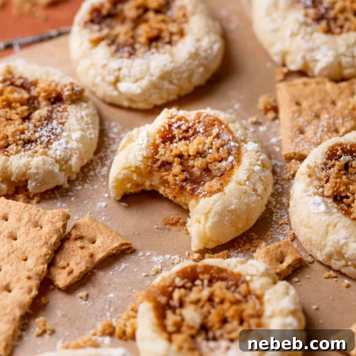 Pumpkin cookies with pumpkin spiced cream cheese filling, a perfect fall treat.