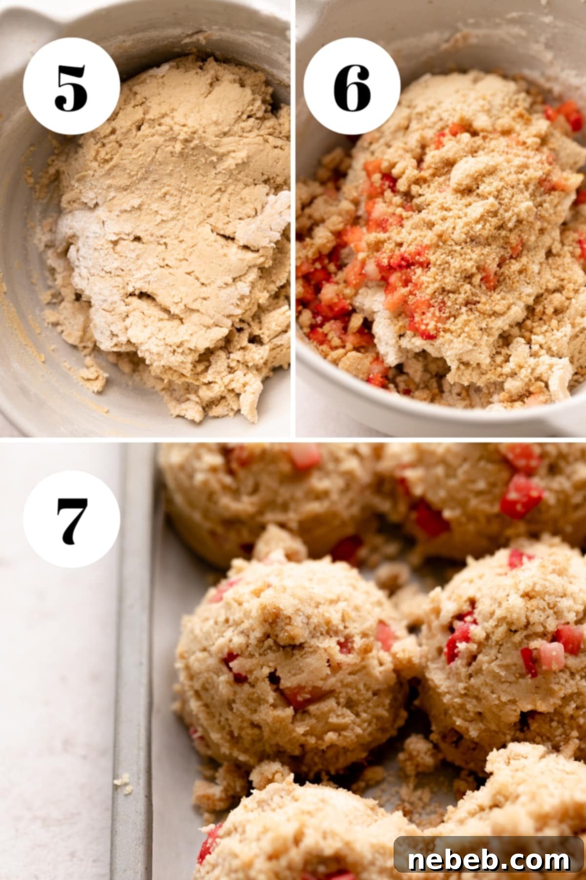 a process collage of the steps for making these cookies.