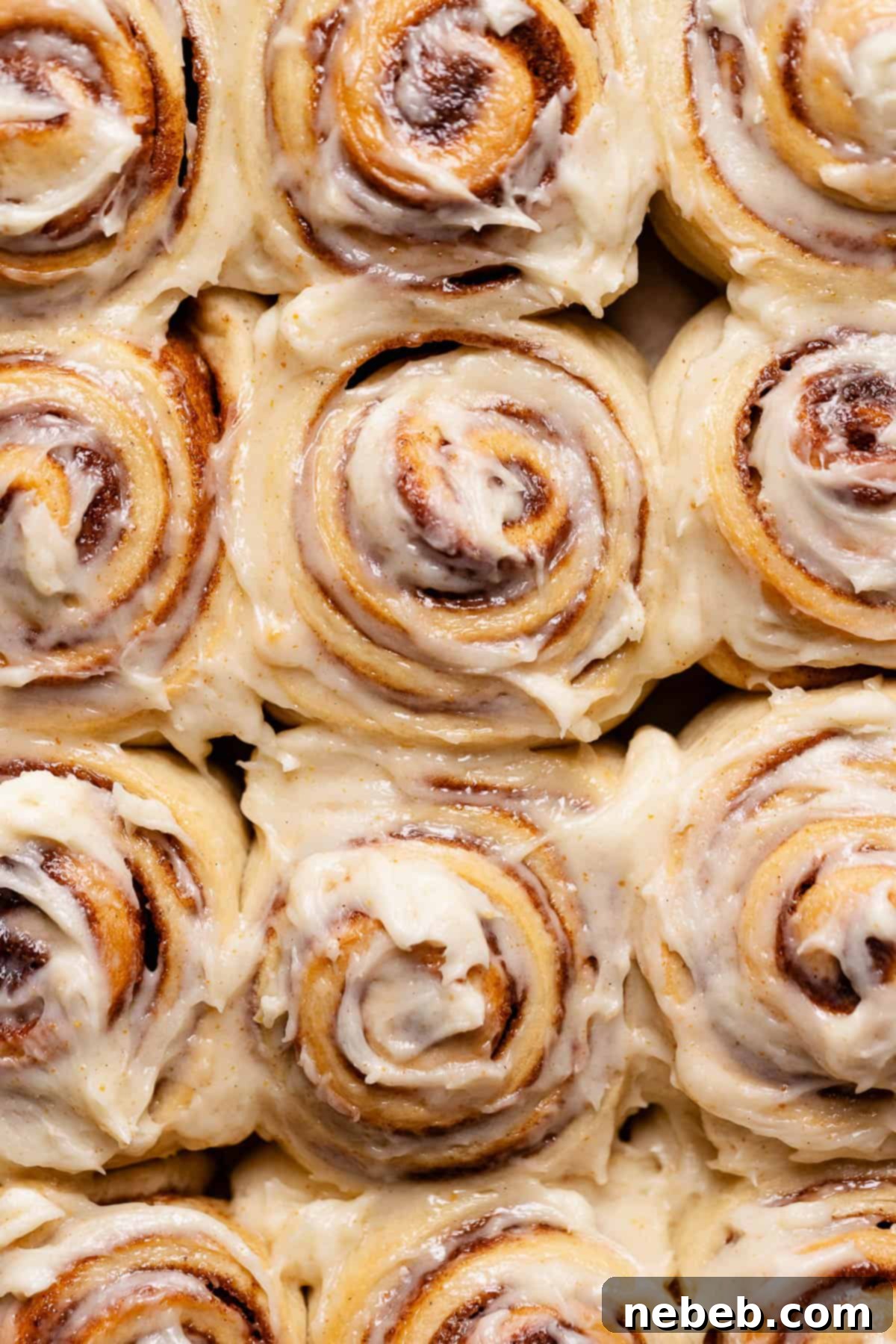 Rolls with brown butter frosting.
