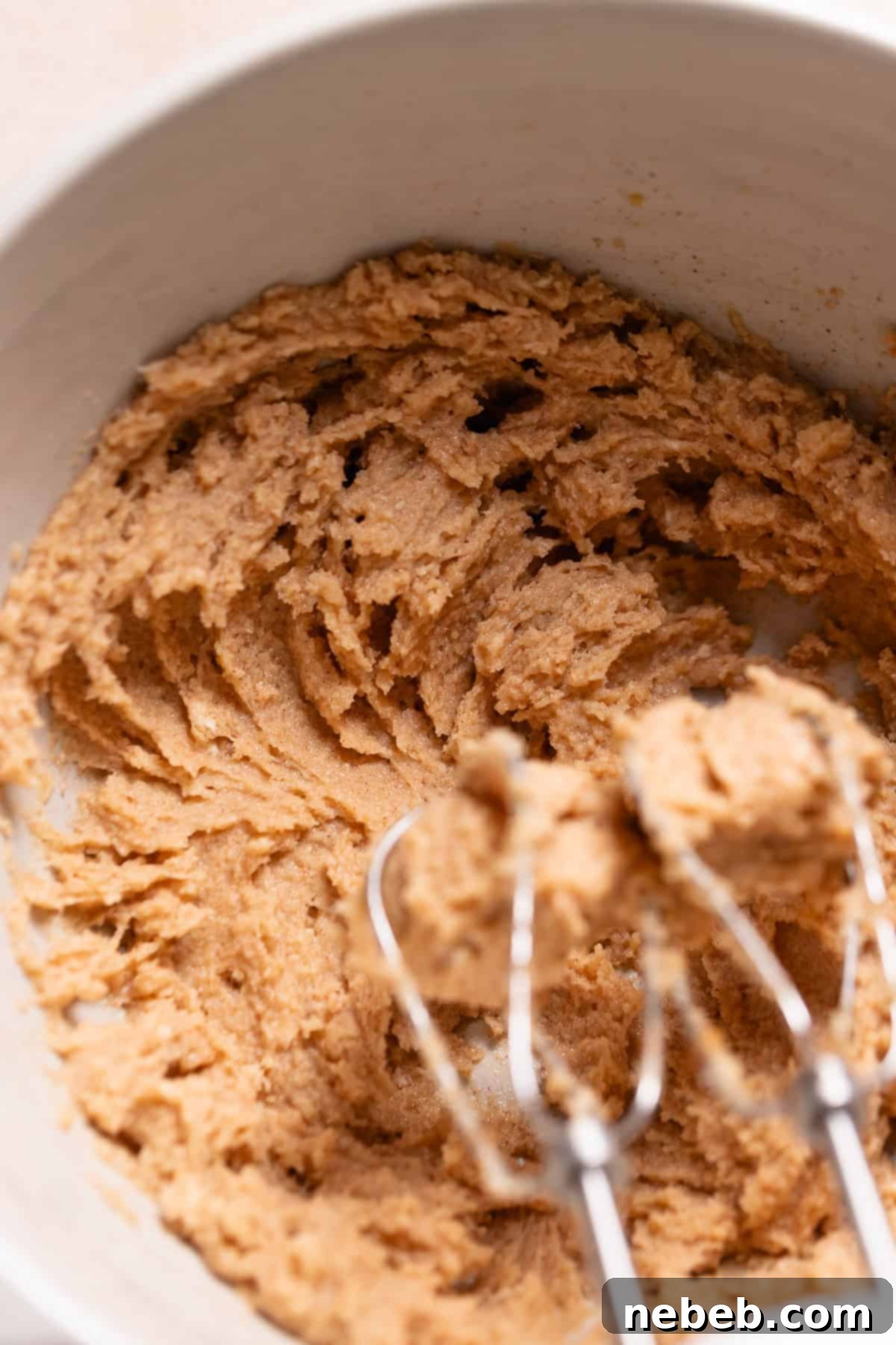 Almond frangipane filing with cinnamon and brown sugar in a bowl.