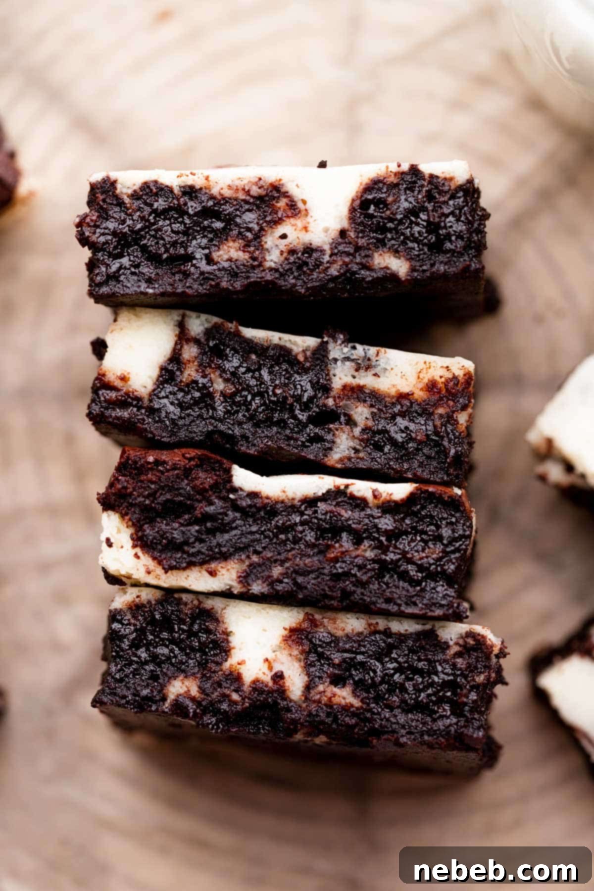 marble brownies on a wire cooling rack.