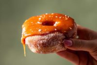 Glistening Salted Caramel Doughnuts