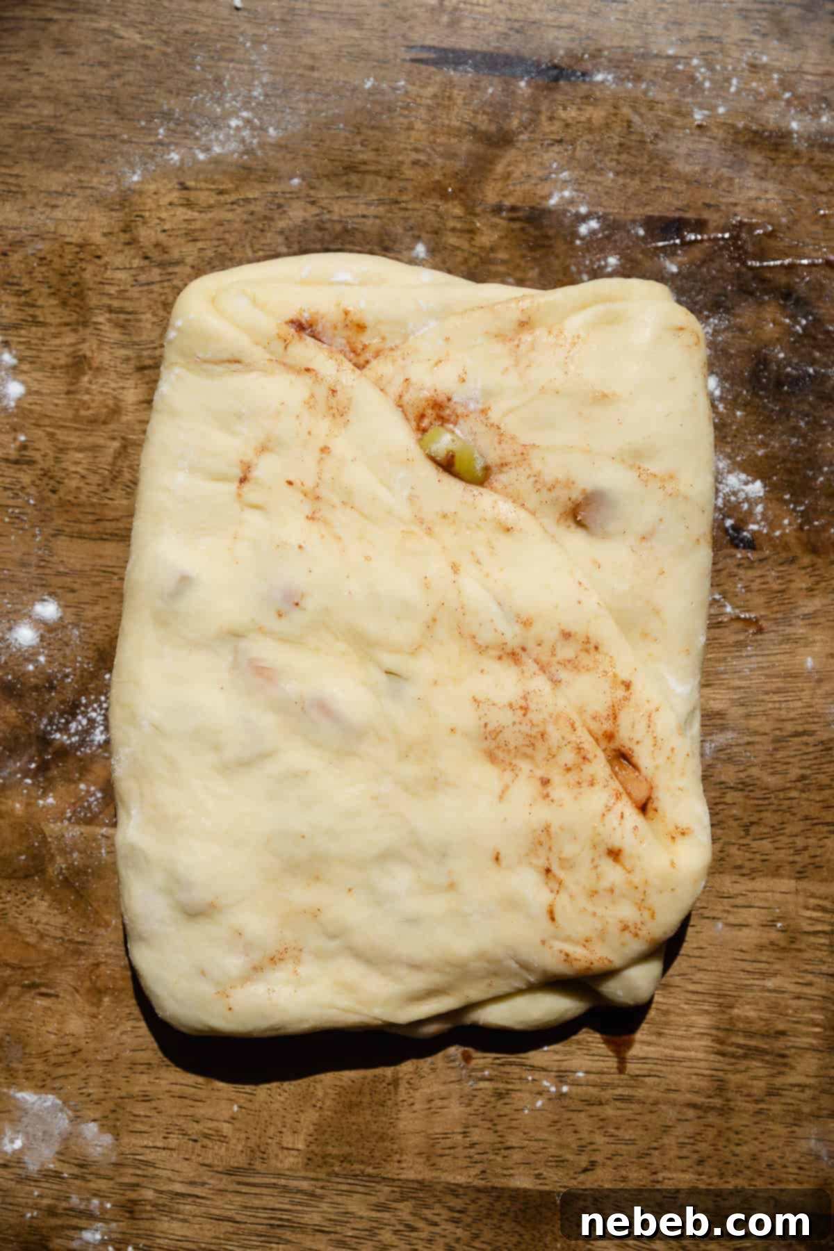 Homemade Apple Fritters So Good You Will Skip The Bakery 6 Fritter dough folded up to seal in the apple filling.